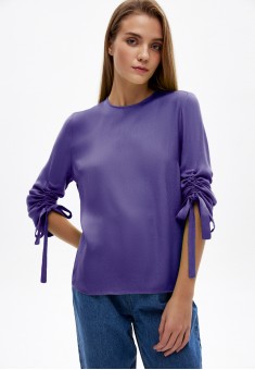 Bluză din viscoză culoare violetă