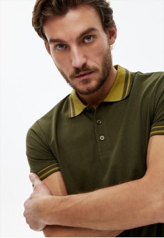 ShortSleeve Polo for Men Khaki