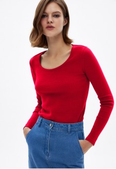 Tricou cu mâneci lungi culoare roșie