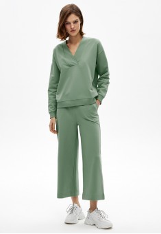 022W3203 трикотажные брюки для женщины цвет фисташковый