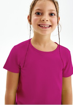 Girls Jersey Short Sleeve Tshirt fuchsia