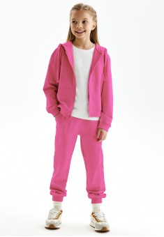 Girls French terry pants pink