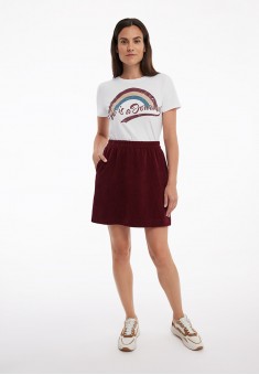 Corduroy Skirt burgundy