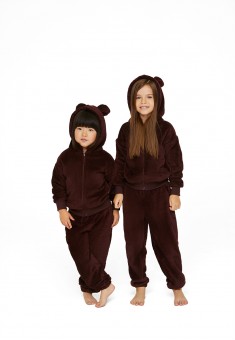 Jogger Pants for Girls and Boys Chocolate Colour