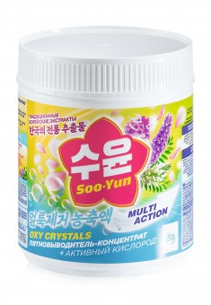 Кислородный пятновыводительконцентрат Oxy Crystals товарного знака SooYun