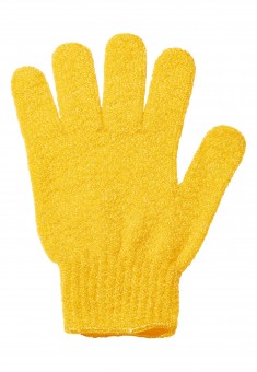 Перчатка для душа желтая