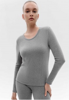 Womens Long Sleeve Tshirt gray melange