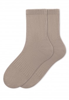 Женские носки в рубчик цвет бежевый
