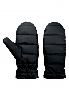 Quilted Textile Mittens black