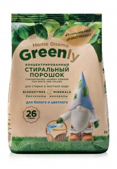 Концентрированный стиральный порошок для белого и цветного Home Gnome Greenly