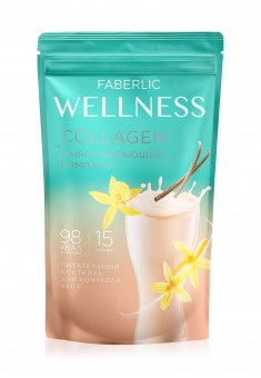 Протеиновый коктейль с коллагеном и жиросжигающим комплексом Wellness вкус Ваниль