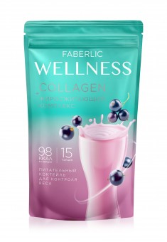 Протеиновый коктейль с коллагеном и жиросжигающим комплексом Wellness вкус Черная смородина