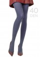 Stretch velour tights blue mélange 40 DEN