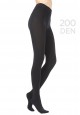 Stretch velour tights black 200 den