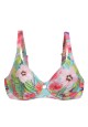 Underwired Bikini Top printed turquoise