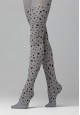Leopard patterned tights for kids 50 DEN grey