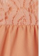 SHORTSLEEVED BLOUSE WITH LACE TRIMMING FOR GIRL PEACH