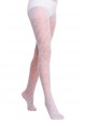 Fantasy style kids tights with a floral jacquard pattern SD127 20 den white