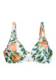 Top de bikini suave con aros Caribiana multicolor