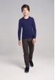 Knitted jumper for boy light grey melange