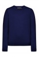 Knitted jumper for boy dark blue