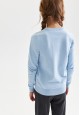 Knitted jumper for girl light blue