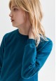 Knitted jumper for girl dark teal