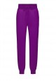 Jersey trousers for girl plum