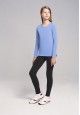 Jersey skinny trousers for girl plum