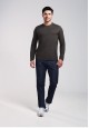 Mens LongSleeve Jersey Tshirt dark grey melange