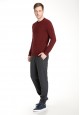 Mens Jersey Trousers dark grey melange