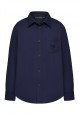 Embroidered shirt for boy dark blue