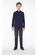 Embroidered shirt for boy dark blue