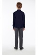 Embroidered shirt for boy dark blue