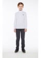 Embroidered poloneck for boy white