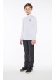 Embroidered poloneck for boy white