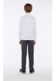 Embroidered poloneck for boy white