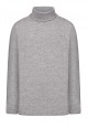 Embroidered poloneck for boy light grey melange