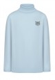Embroidered poloneck for boy light blue