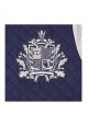 Embroidered jersey bomber for boy dark blue