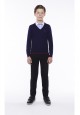 Knitted jumper for boy dark blue