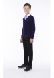 Knitted jumper for boy dark blue