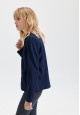 Girls Knitted sleeveless jacket dark blue
