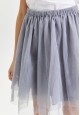 Multilayered skirt for girl grey