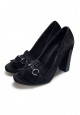 Womens Violet block heel pumps black