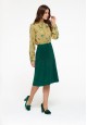 Womens Violet block heel pumps emerald