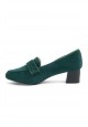 Womens Olivia block heel loafers emerald
