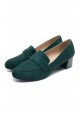 Womens Olivia block heel loafers emerald
