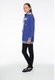Girls lengthened hoodie bright blue