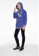 Girls lengthened hoodie bright blue